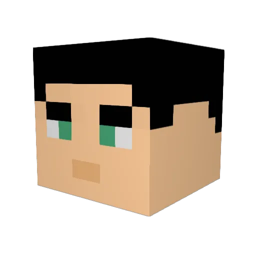 DeputyMonty Minecraft avatar head, 3D render