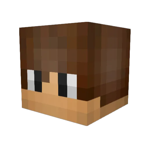 Depxi Minecraft avatar head, 3D render