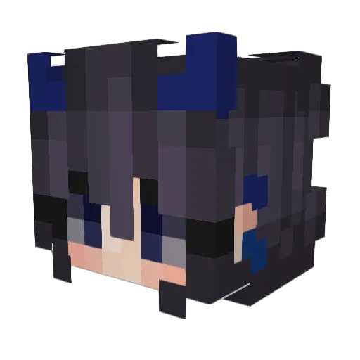 Dequari Minecraft avatar head, 3D render