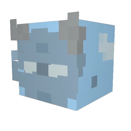 Dequaz Minecraft avatar head, 3D render
