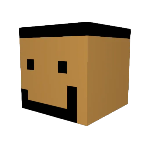 Dequivilent Minecraft avatar head, 3D render