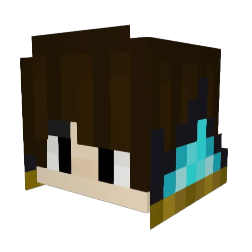 Der1n Minecraft avatar head, 3D render