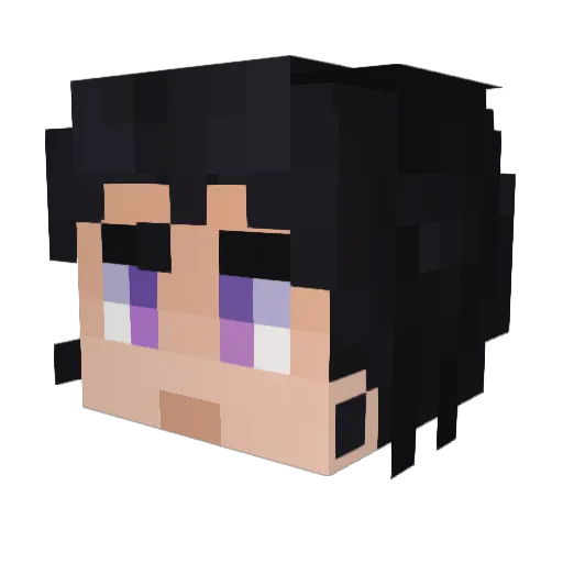 Der1zon Minecraft avatar head, 3D render