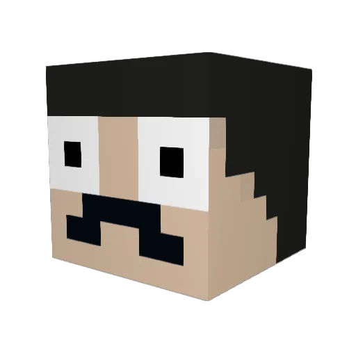 Der42er Minecraft avatar head, 3D render