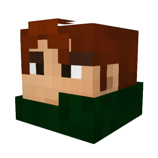 DerAkim Minecraft avatar head, 3D render