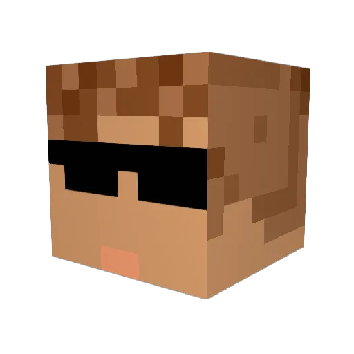 DerAlexD Minecraft avatar head, 3D render