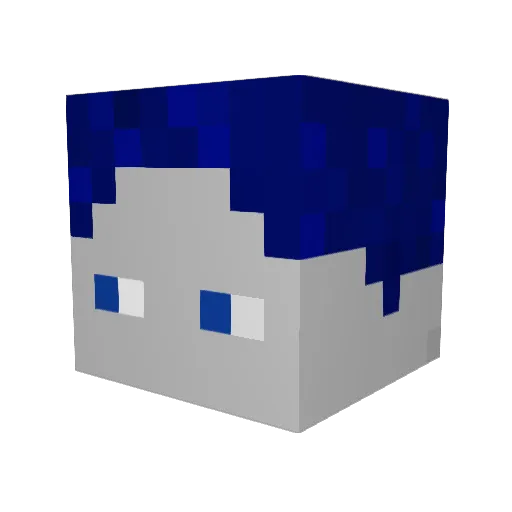 DerApfeldieb Minecraft avatar head, 3D render