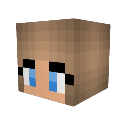 DerBernhard Minecraft avatar head, 3D render