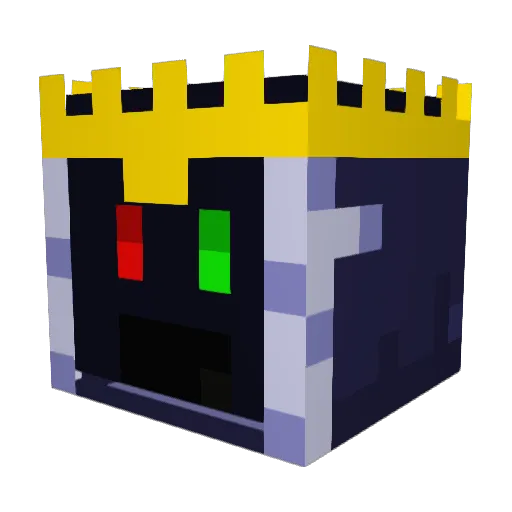 DerBetrunkene Minecraft avatar head, 3D render