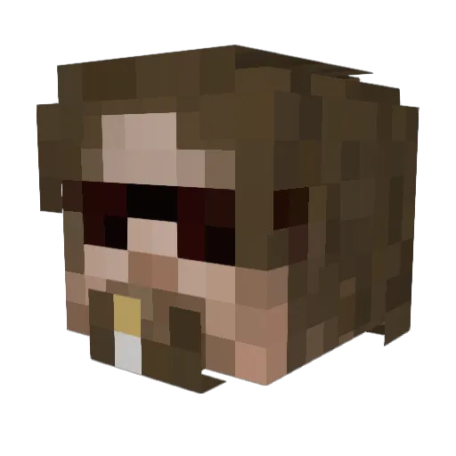 DerBetweenTalker Minecraft avatar head, 3D render