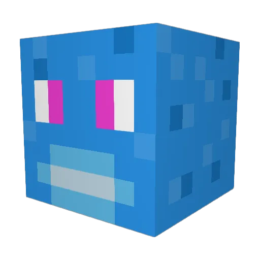 DerBlaueFisch Minecraft avatar head, 3D render