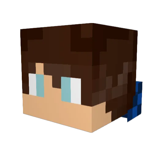 DerBlechi Minecraft avatar head, 3D render