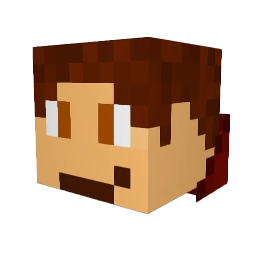 DerBomberkeks Minecraft avatar head, 3D render