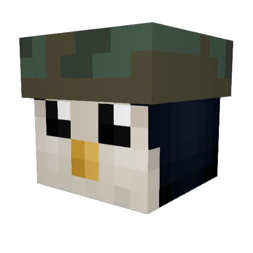 DerBwLehrer Minecraft avatar head, 3D render