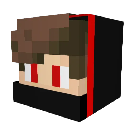 DerCheeter Minecraft avatar head, 3D render