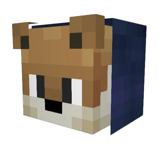 DerClauss Minecraft avatar head, 3D render