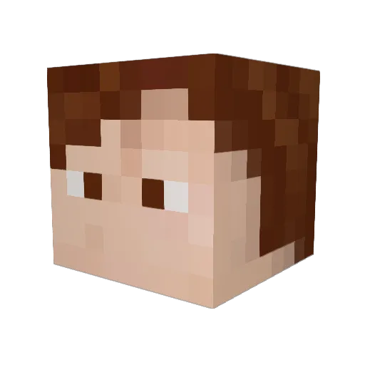 DerDeklinator Minecraft avatar head, 3D render