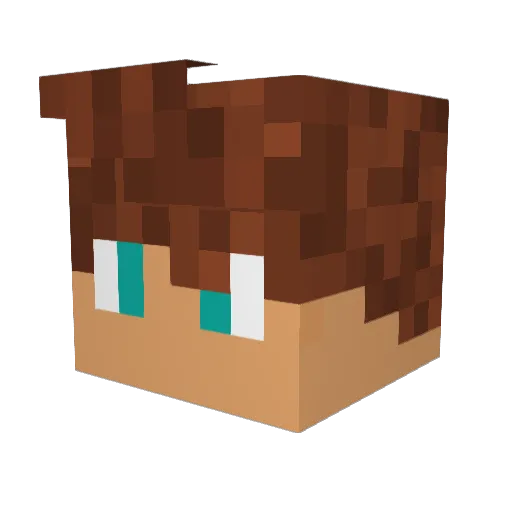 DerDomiHD Minecraft avatar head, 3D render
