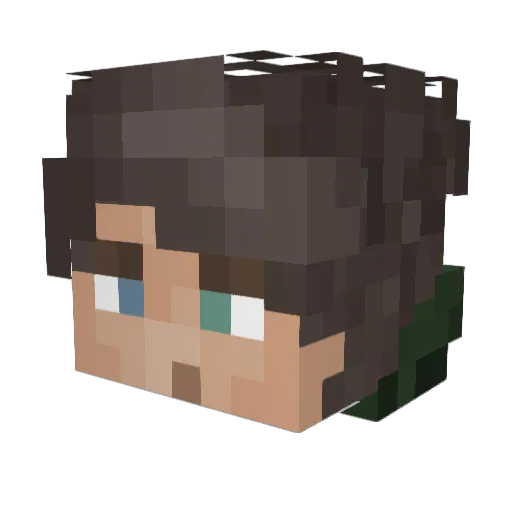 DerDonut Minecraft avatar head, 3D render