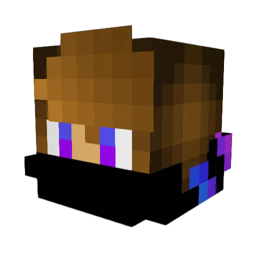 DerEchteBabu000 Minecraft avatar head, 3D render