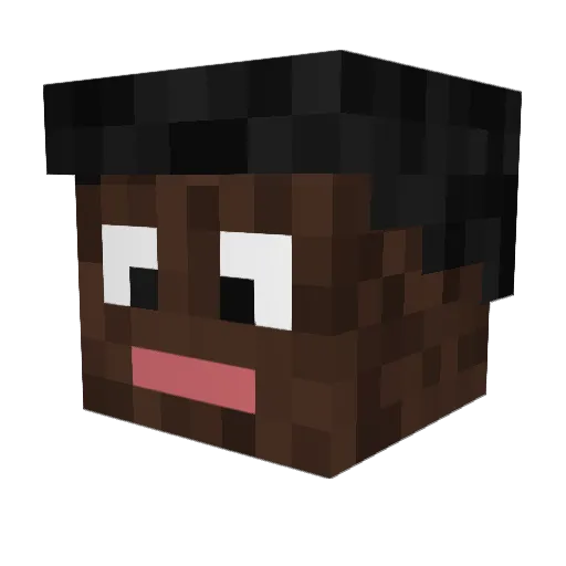 DerEchteLoser Minecraft avatar head, 3D render
