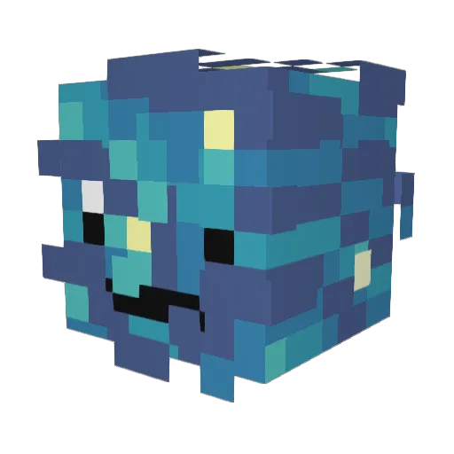 DerEineRitter Minecraft avatar head, 3D render