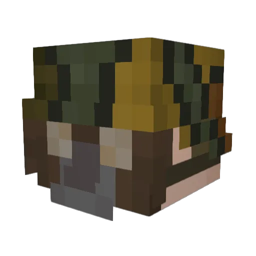 DerEiserneSoldat Minecraft avatar head, 3D render