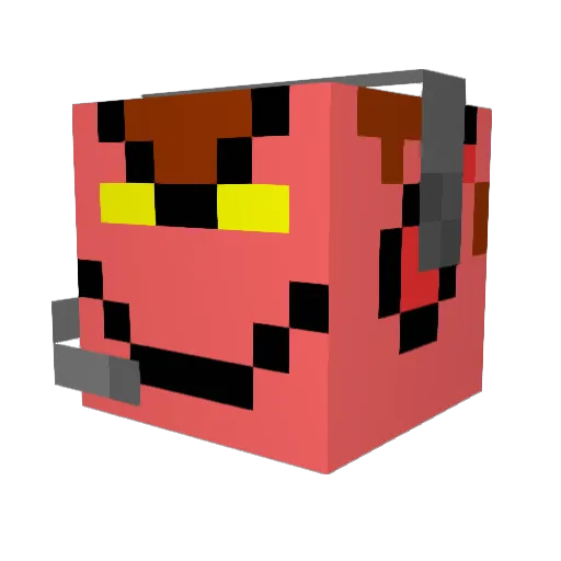 DerEliteTeufel Minecraft avatar head, 3D render