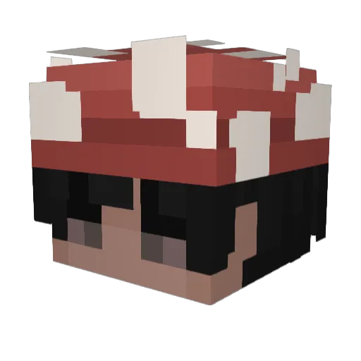 DerEnco Minecraft avatar head, 3D render