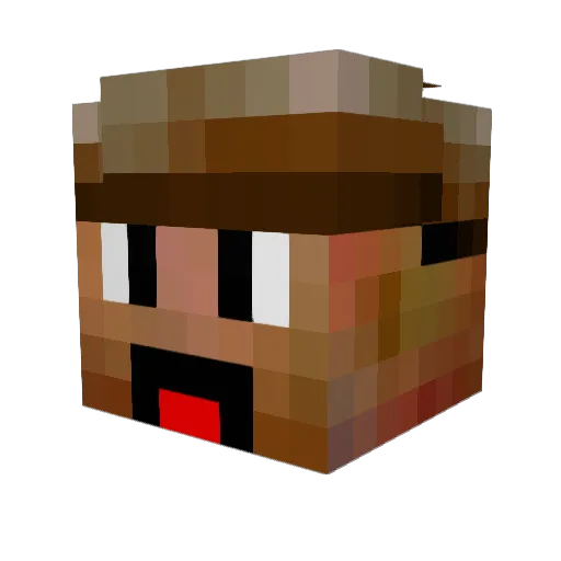 DerEnzon Minecraft avatar head, 3D render
