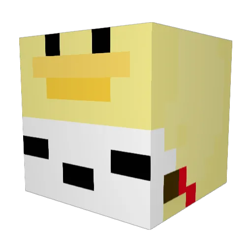 DerFenster1 Minecraft avatar head, 3D render