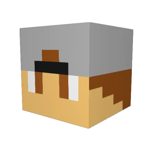 DerFetteDanny Minecraft avatar head, 3D render