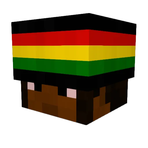 DerFickadapter Minecraft avatar head, 3D render