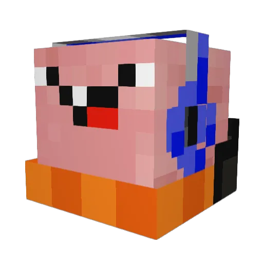 DerFischKopp Minecraft avatar head, 3D render