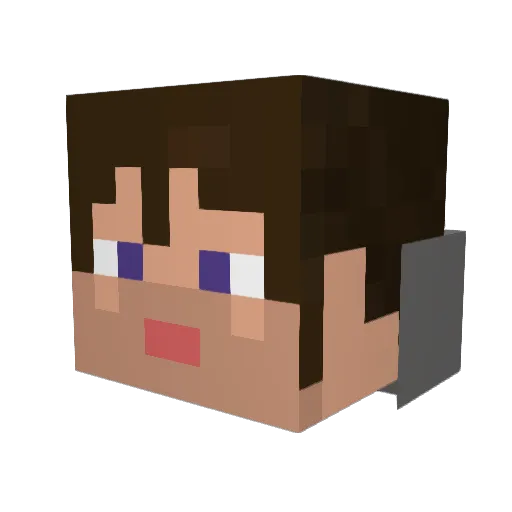 DerFrede Minecraft avatar head, 3D render