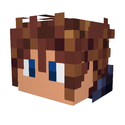 DerFrosty Minecraft avatar head, 3D render