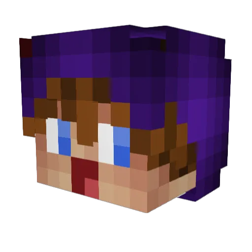 DerFurie Minecraft avatar head, 3D render