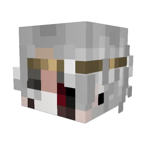 DerGesxchte Minecraft avatar head, 3D render