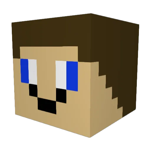 DerGiovanni Minecraft avatar head, 3D render