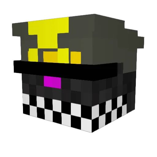 DerGogga Minecraft avatar head, 3D render