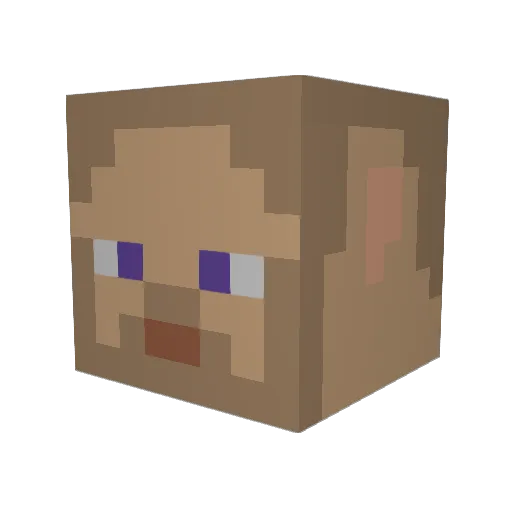 DerGonzo90 Minecraft avatar head, 3D render