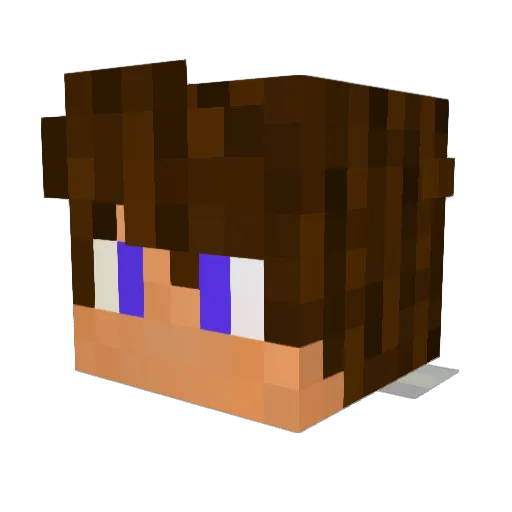DerGrukas Minecraft avatar head, 3D render