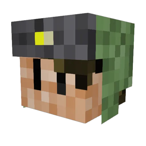 DerGulagMeister Minecraft avatar head, 3D render