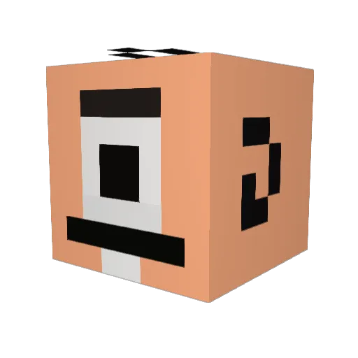 DerGuschu Minecraft avatar head, 3D render