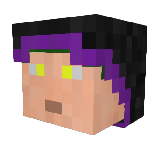 DerHelfer Minecraft avatar head, 3D render