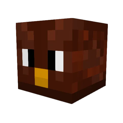DerIchSeiende Minecraft avatar head, 3D render