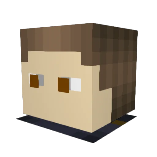 DerJason66 Minecraft avatar head, 3D render