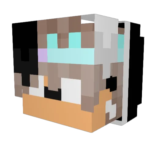 DerJimmy_Onkel Minecraft avatar head, 3D render