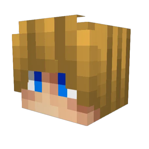 DerJustin_ Minecraft avatar head, 3D render