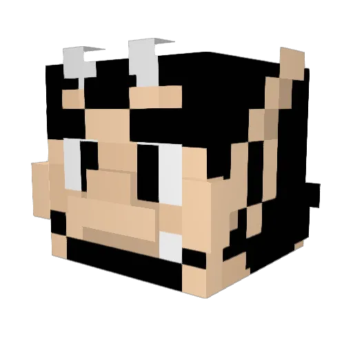 DerKaiDerHai Minecraft avatar head, 3D render